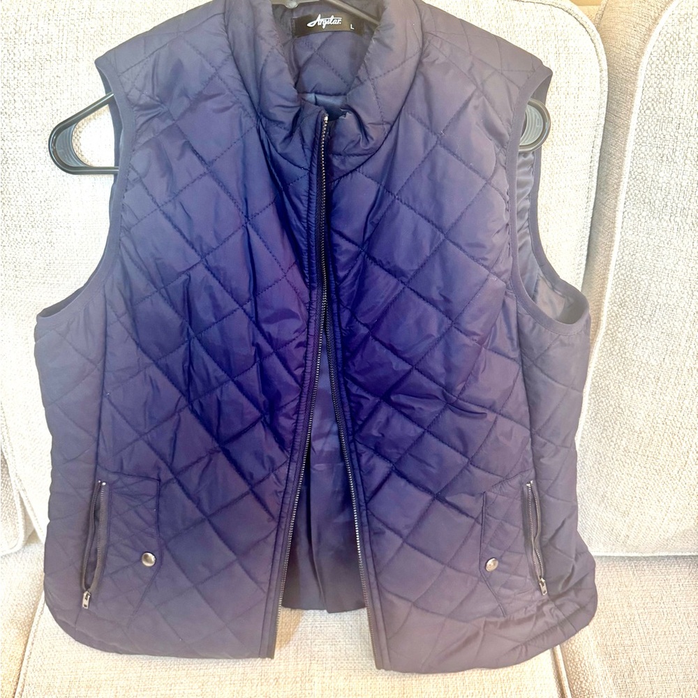 Angels Women's Quilted Navy Vest